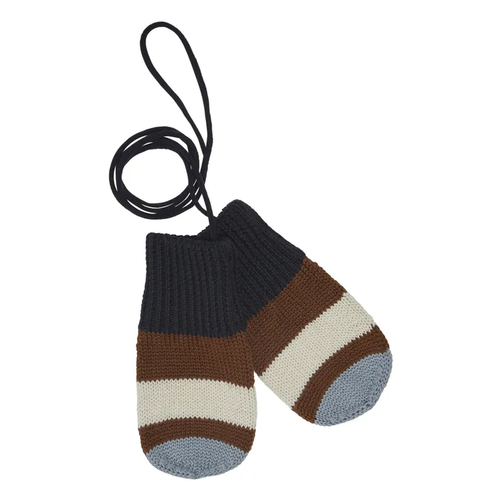 Wool Mittens | Brown- Product image n°0