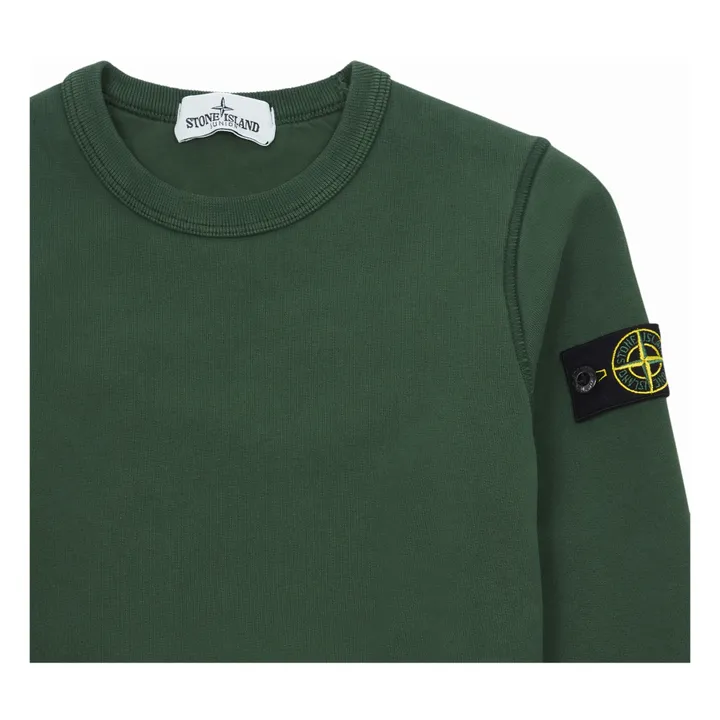 Sweatshirt mit Abzeichen | Dunkelgrün- Produktbild Nr. 1