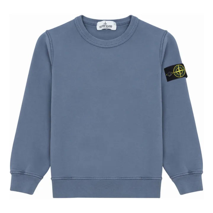 Sweatshirt mit Abzeichen | Graublau- Produktbild Nr. 0