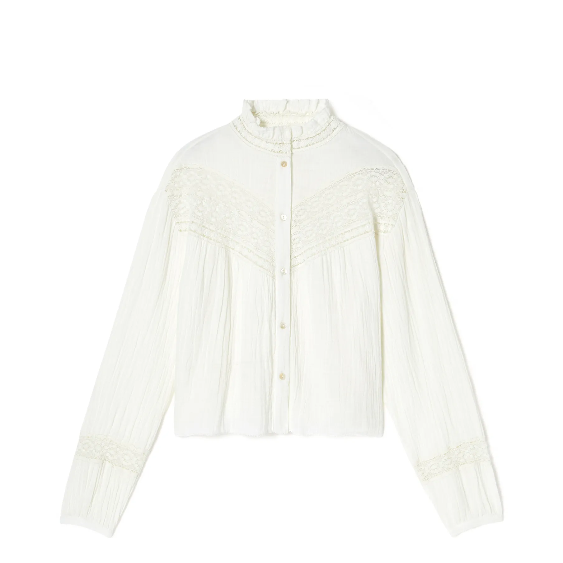 Louise Misha Women's White Adama Organic Cotton Blouse - Collection