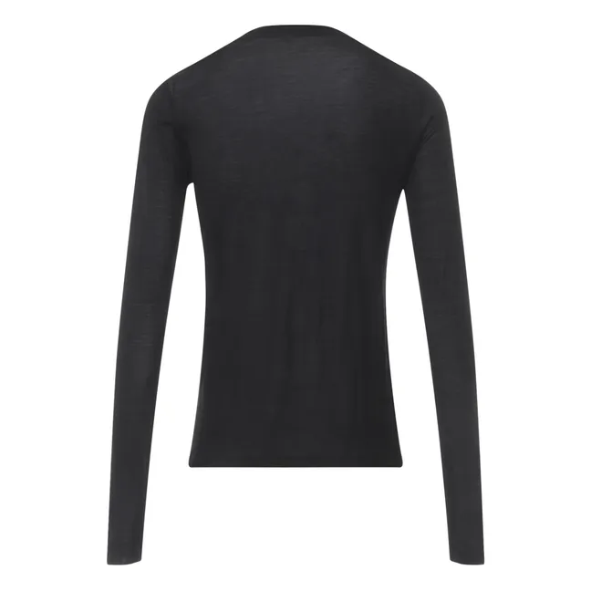Camiseta manga larga de bambú | Negro