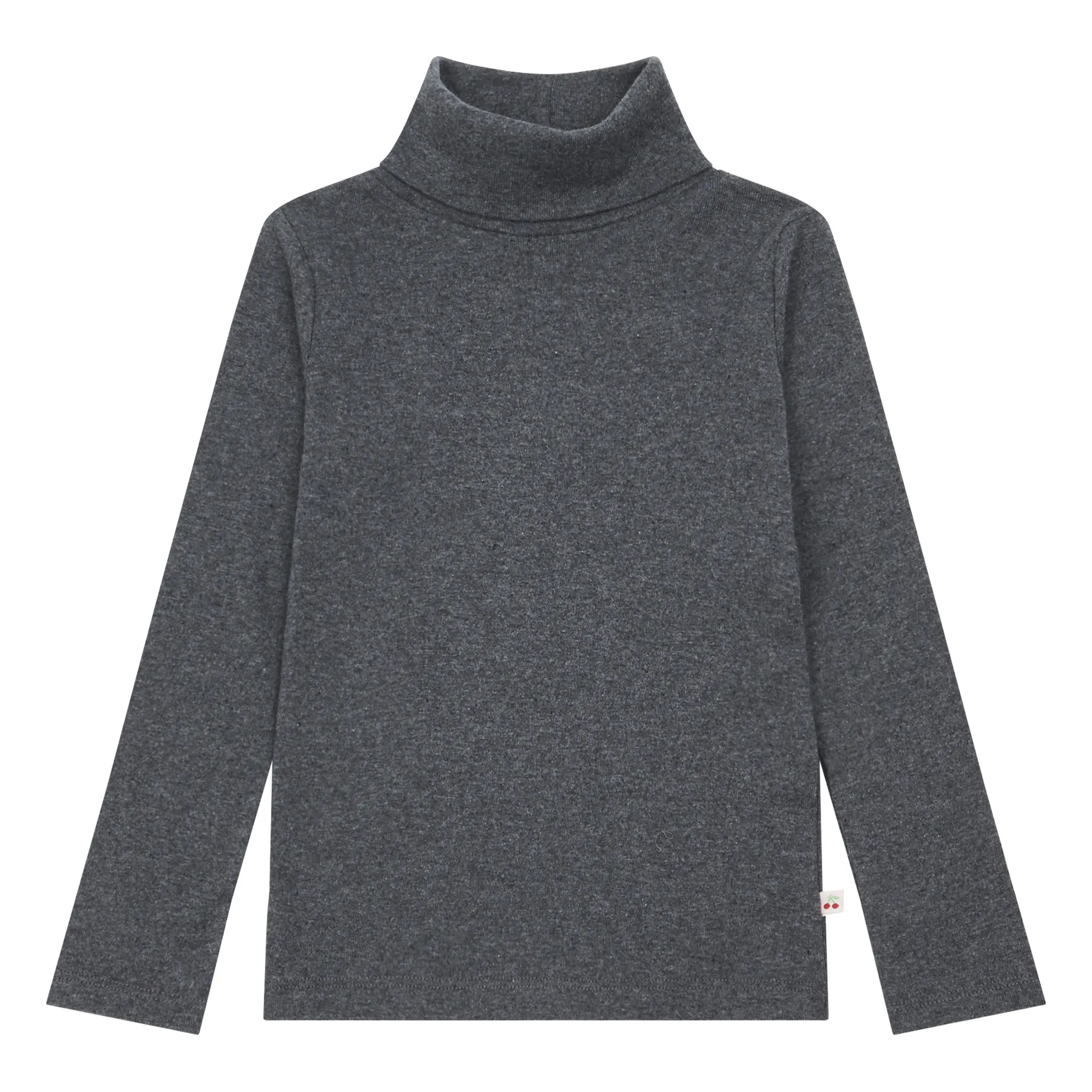 Bonpoint Heather Grey Polo-Neck Jumper