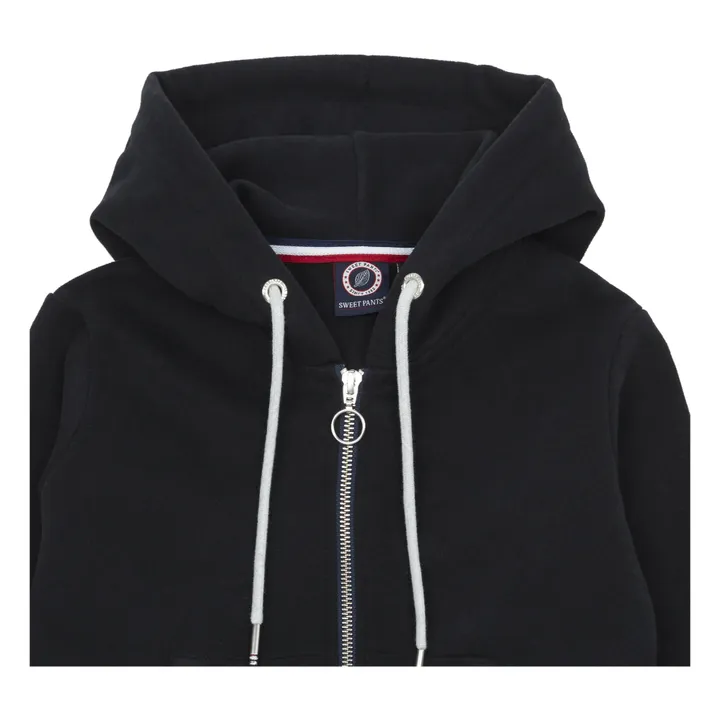 Sweatshirt mit Reißverschluss | Schwarz- Produktbild Nr. 1