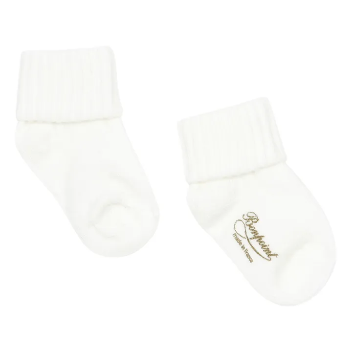 Calcetines de canalé Bebé | Blanco- Imagen del producto n°0