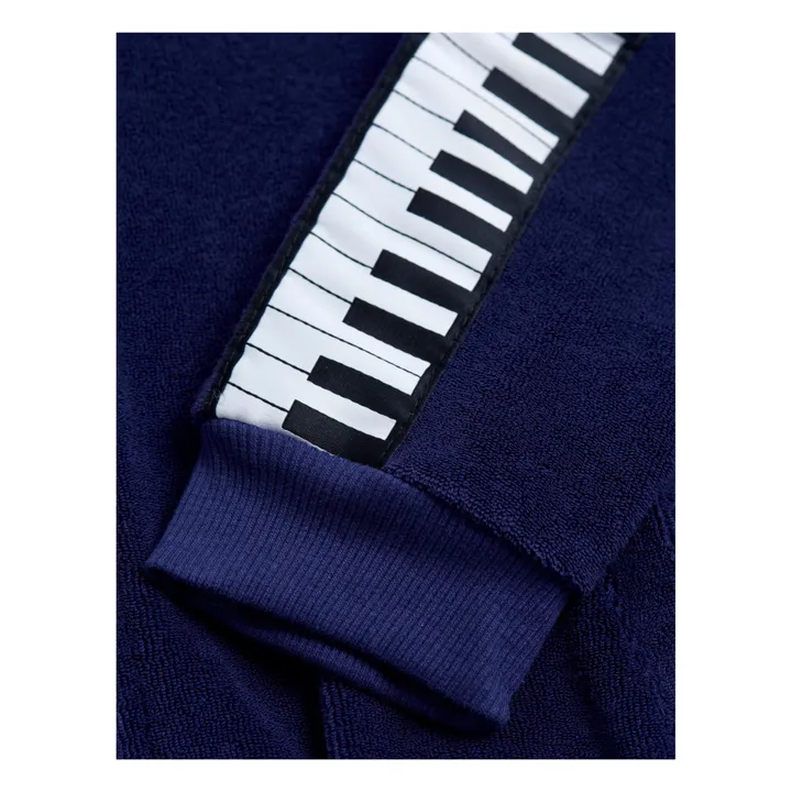 Sudadera Piano de felpa de algodón orgánico | Azul Marino- Imagen del producto n°5