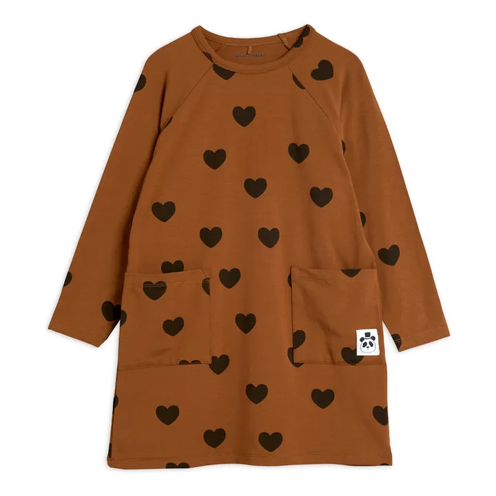 Kleid Herz | Schokoladenbraun- Produktbild Nr. 0