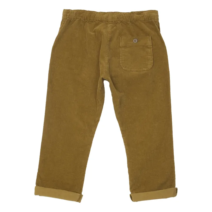 Drawstring Velour Trousers | Khaki- Product image n°1