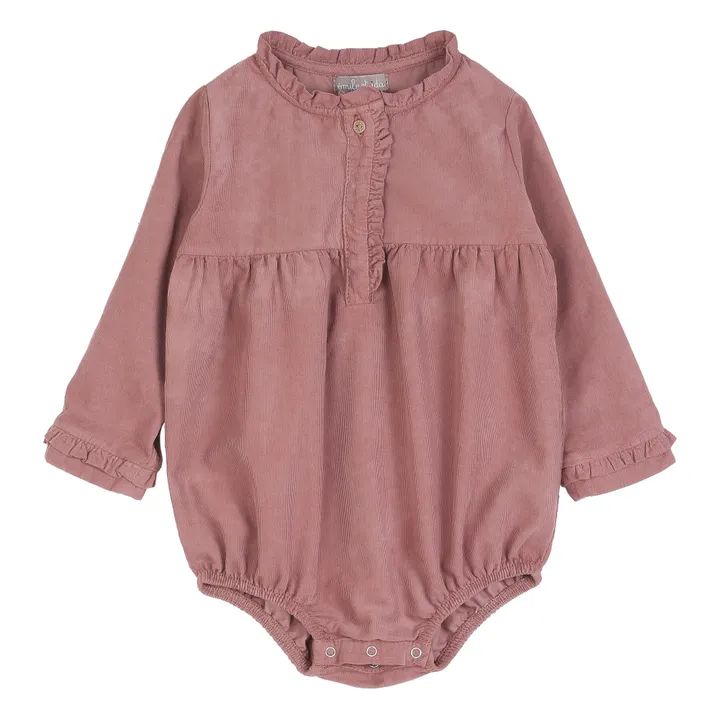 Velour Romper | Dusty Pink- Product image n°0