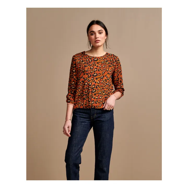 Blusa Solong estampada - Coleción mujer  | Leopardo- Imagen del producto n°2