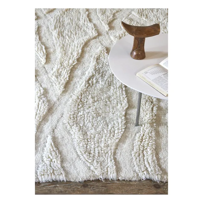 Alfombra de lana Enkang | Marfil