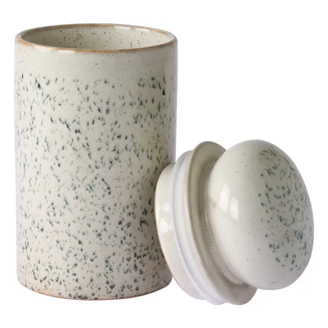 70s Ceramic Storage Jar  | White