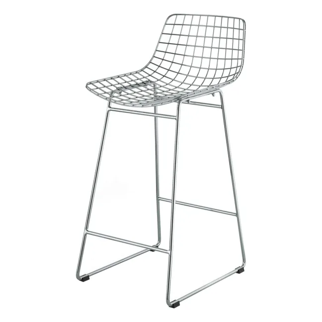 Barhocker aus Metall | Chromblitzend