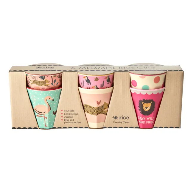 Jungle-themed Children's Cups - Set of 6