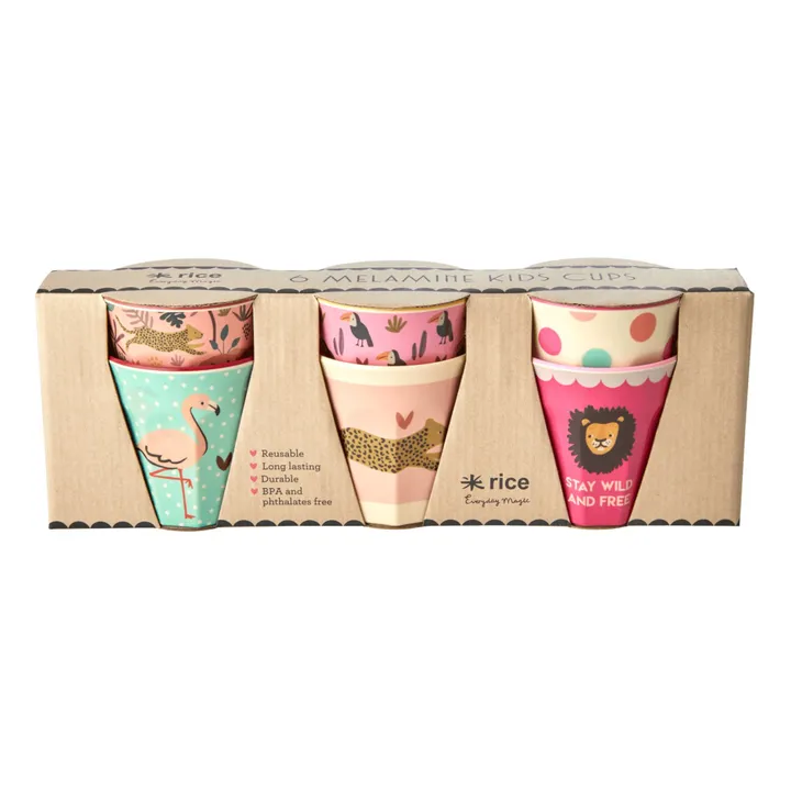 Jungle-themed Children's Cups - Set of 6- Product image n°0