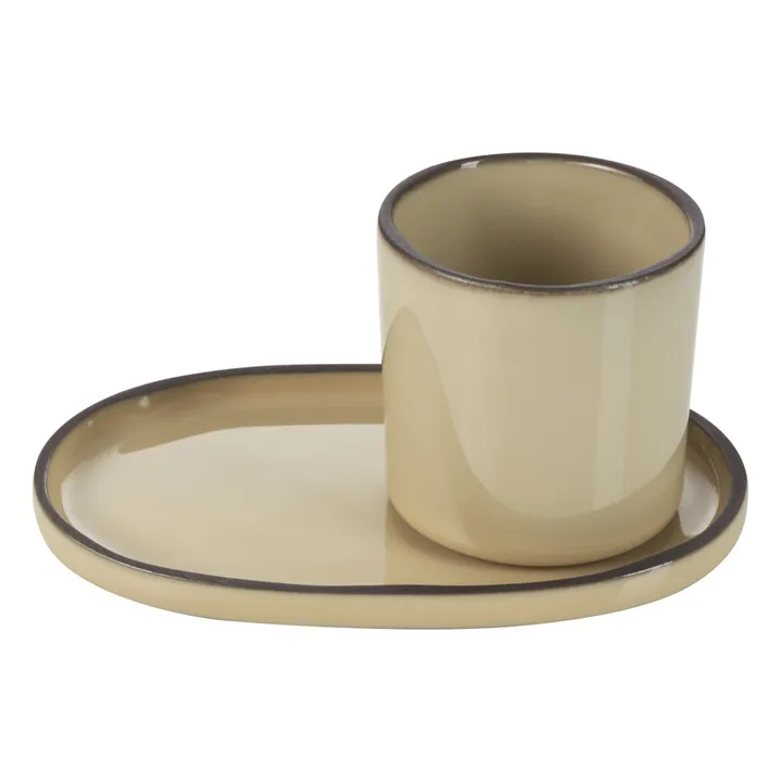 Caractère Porcelain Plate Holder - Set of 6 | Nutmeg- Product image n°1