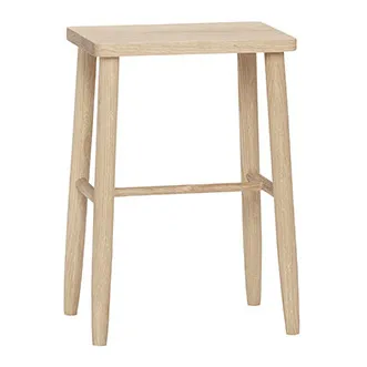 Hübsch Natural Oak Wood Stool