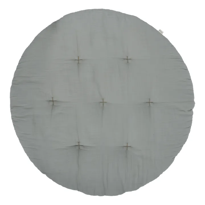 Tappeto futon rotondo in cotone bio | Silver Grey S019- Immagine del prodotto n°0