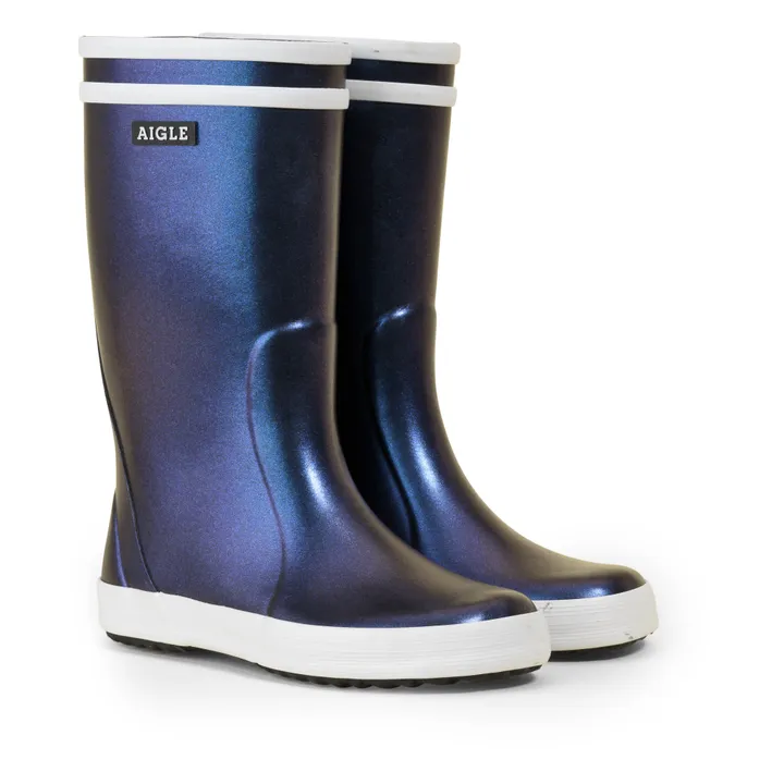 Lolly Pop Iridescent Boots | Midnight blue- Product image n°1