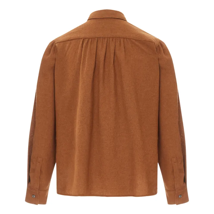 Camisa de lana y viscosa | Marrón- Imagen del producto n°5