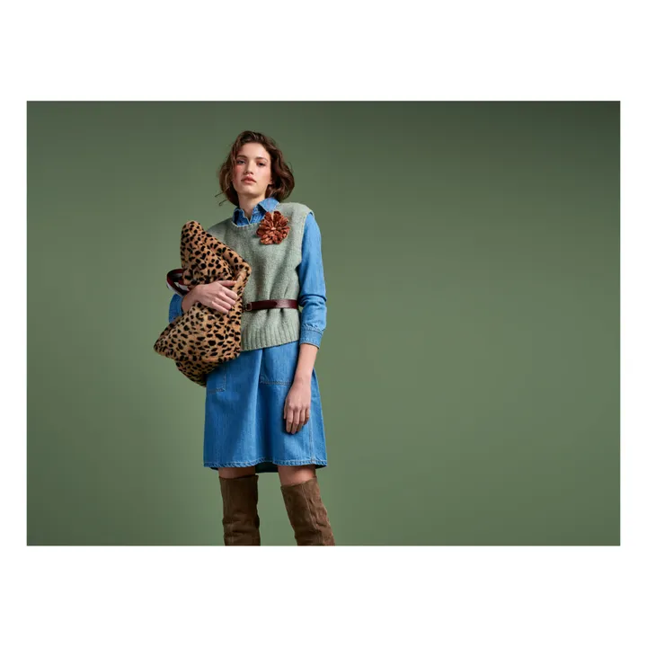 Borsa Cabas Hola in stile pelliccia - Collezione Donna  | Leopardo- Immagine del prodotto n°2