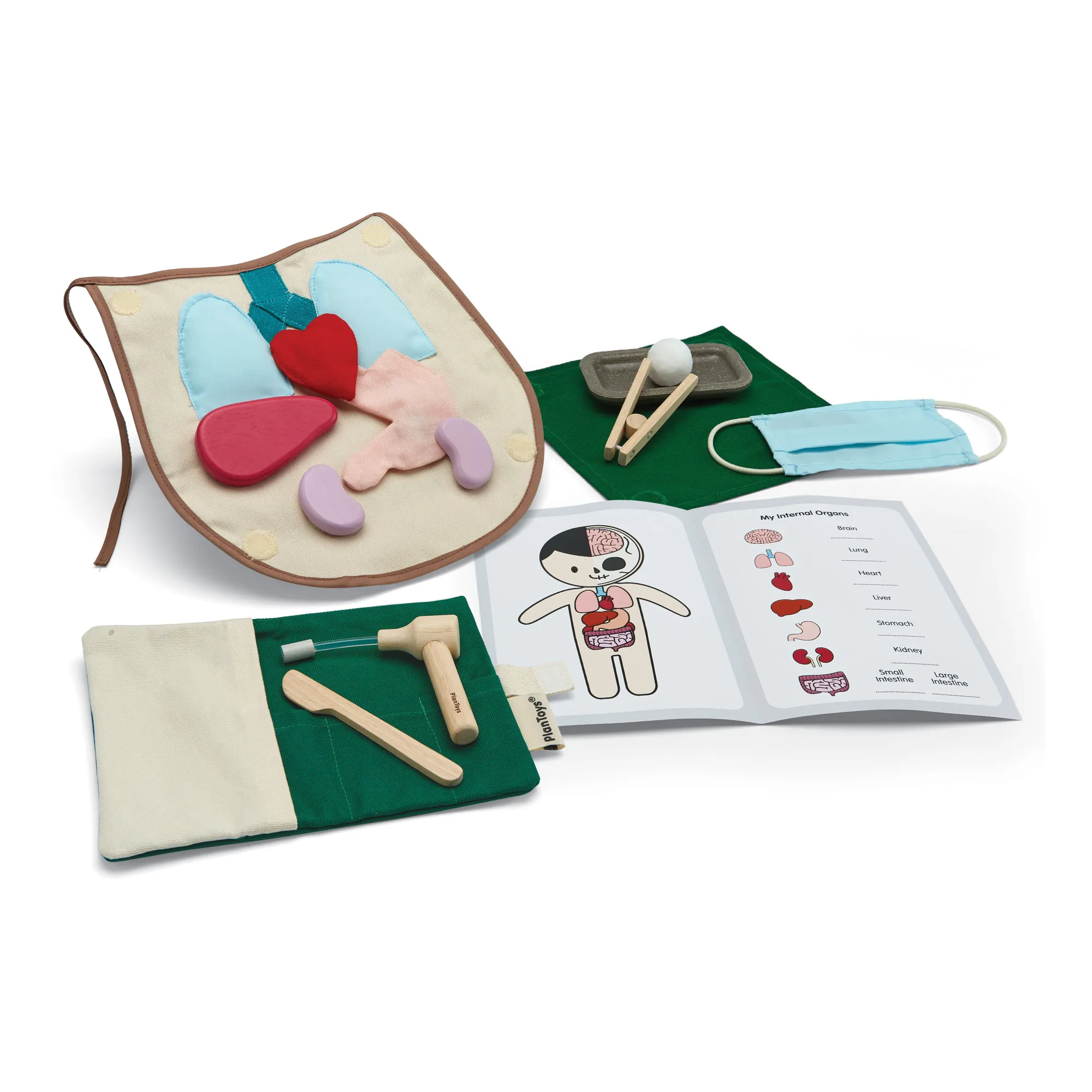 Plan Toys Multicoloured Rubber Wood Surgeon's Kit Toy