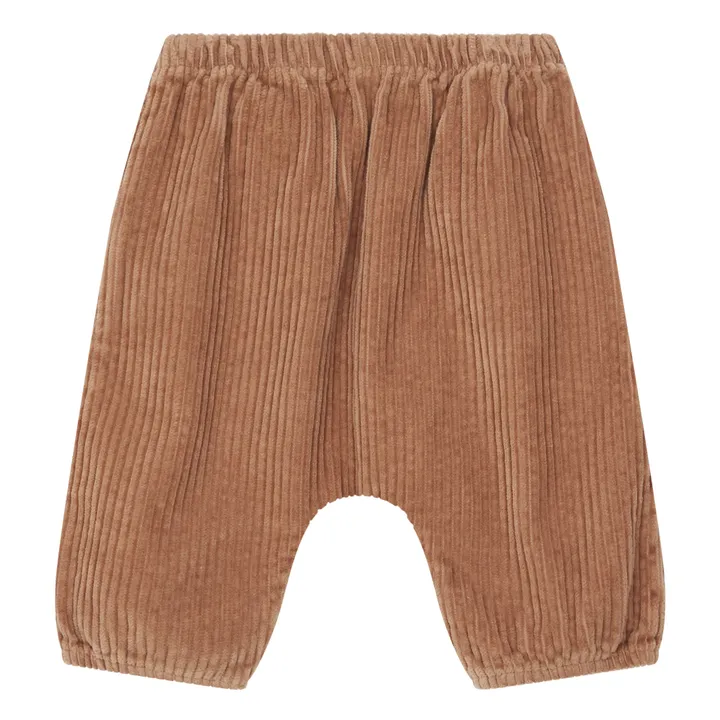 Pantaloni in stile Sarouel in velluto | Camel- Immagine del prodotto n°0