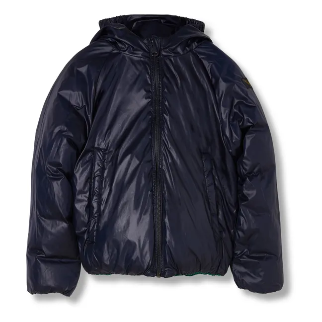Exclusive Finger x Smallable - Reversible Snowdance Down Jacket | Navy blue