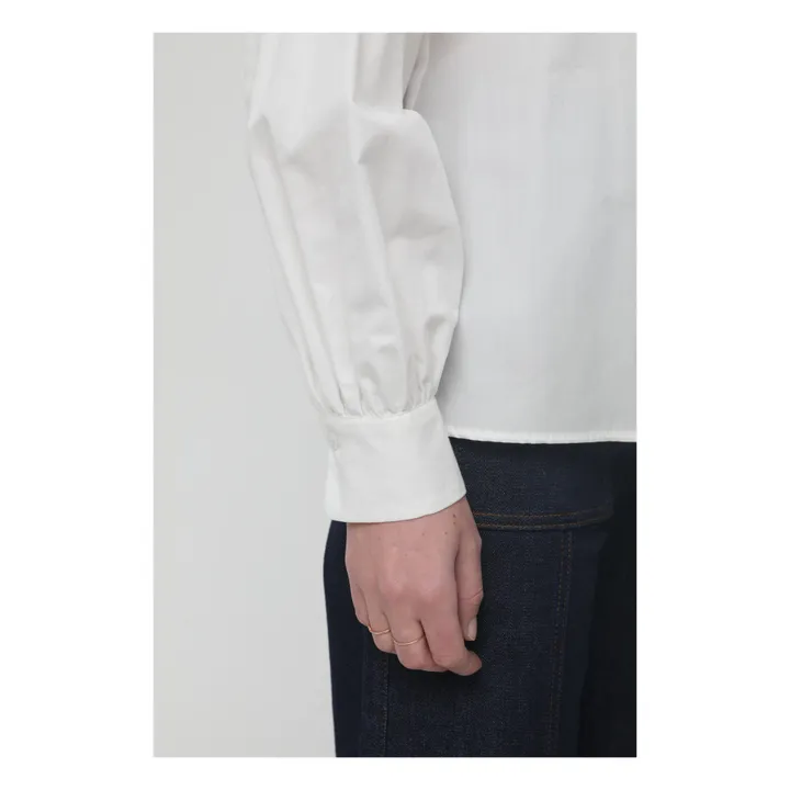 Blusa de encaje y algodón | Blanco- Imagen del producto n°6