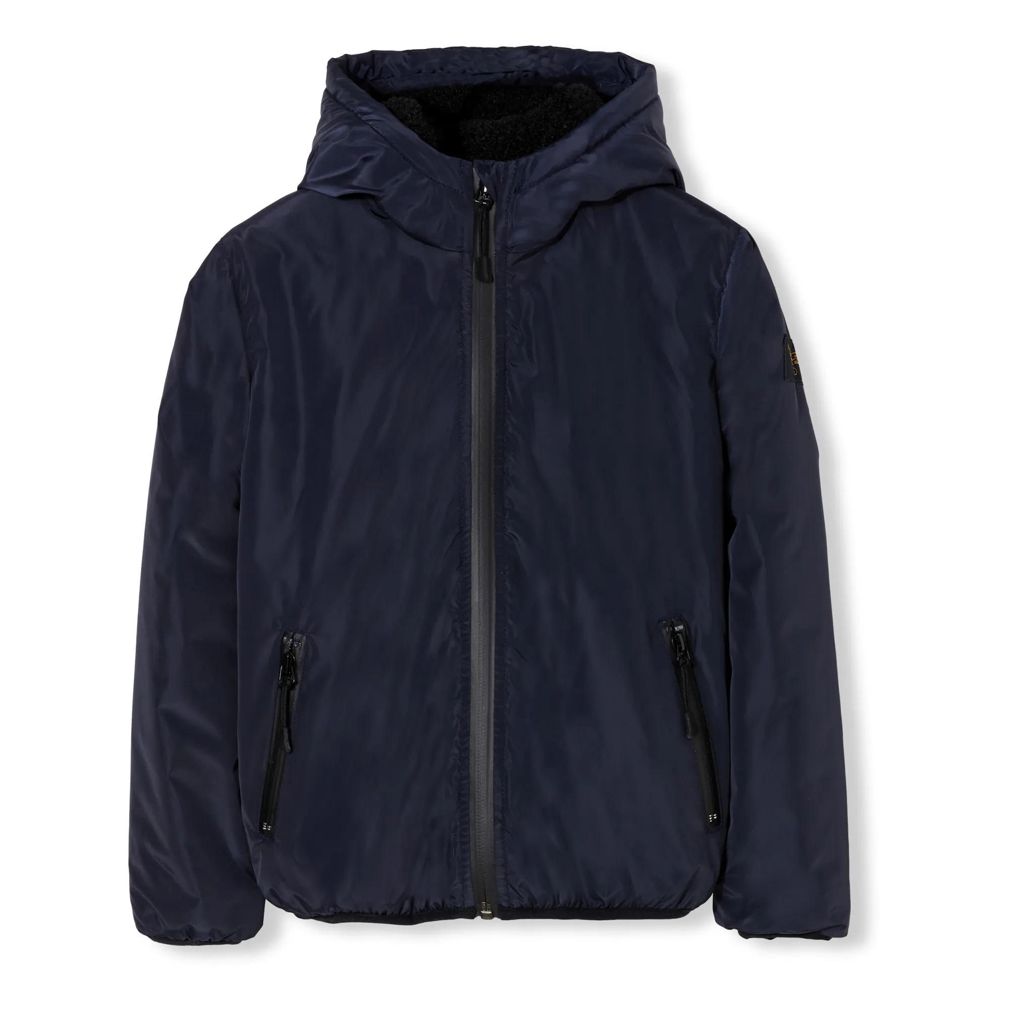 Finger In The Nose Navy Blue Buckley Fur-Lined Jacket