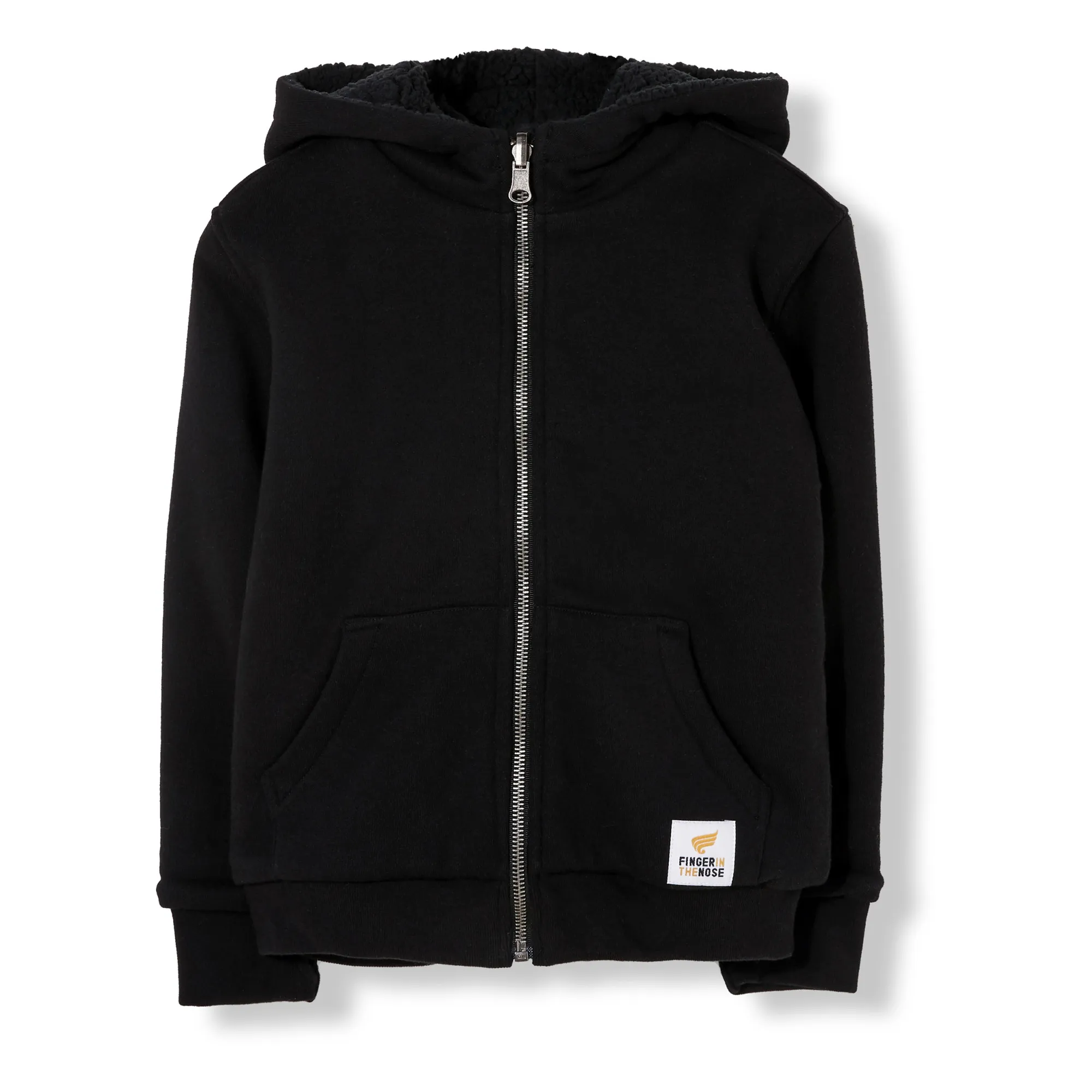 Finger In The Nose Black Hooper Reversible Fur-Lined Zipped Hoodie