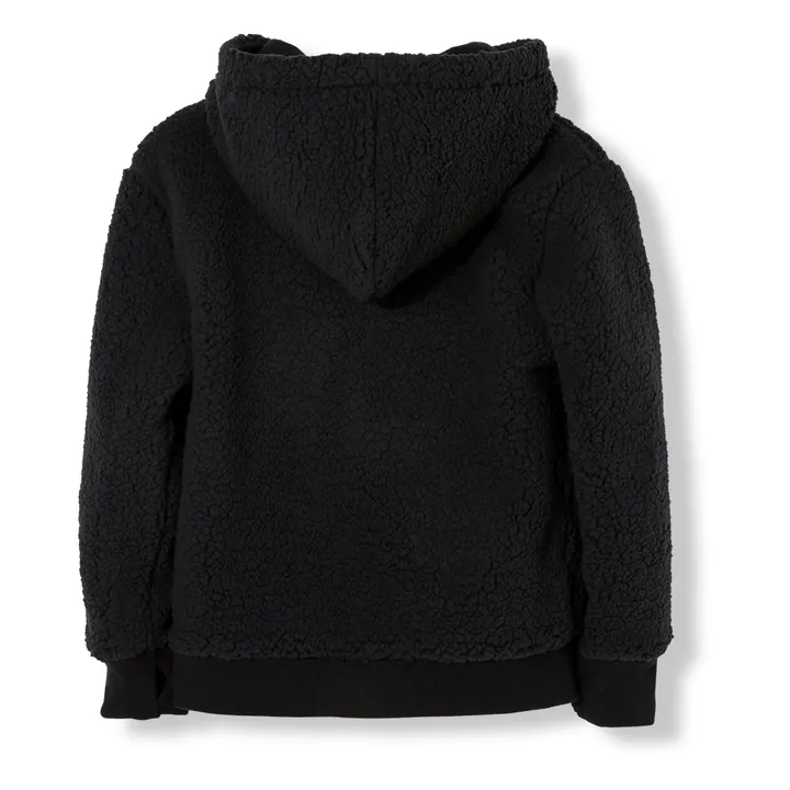Hooper Reversible Fur-Lined Zipped Hoodie | Black- Product image n°5