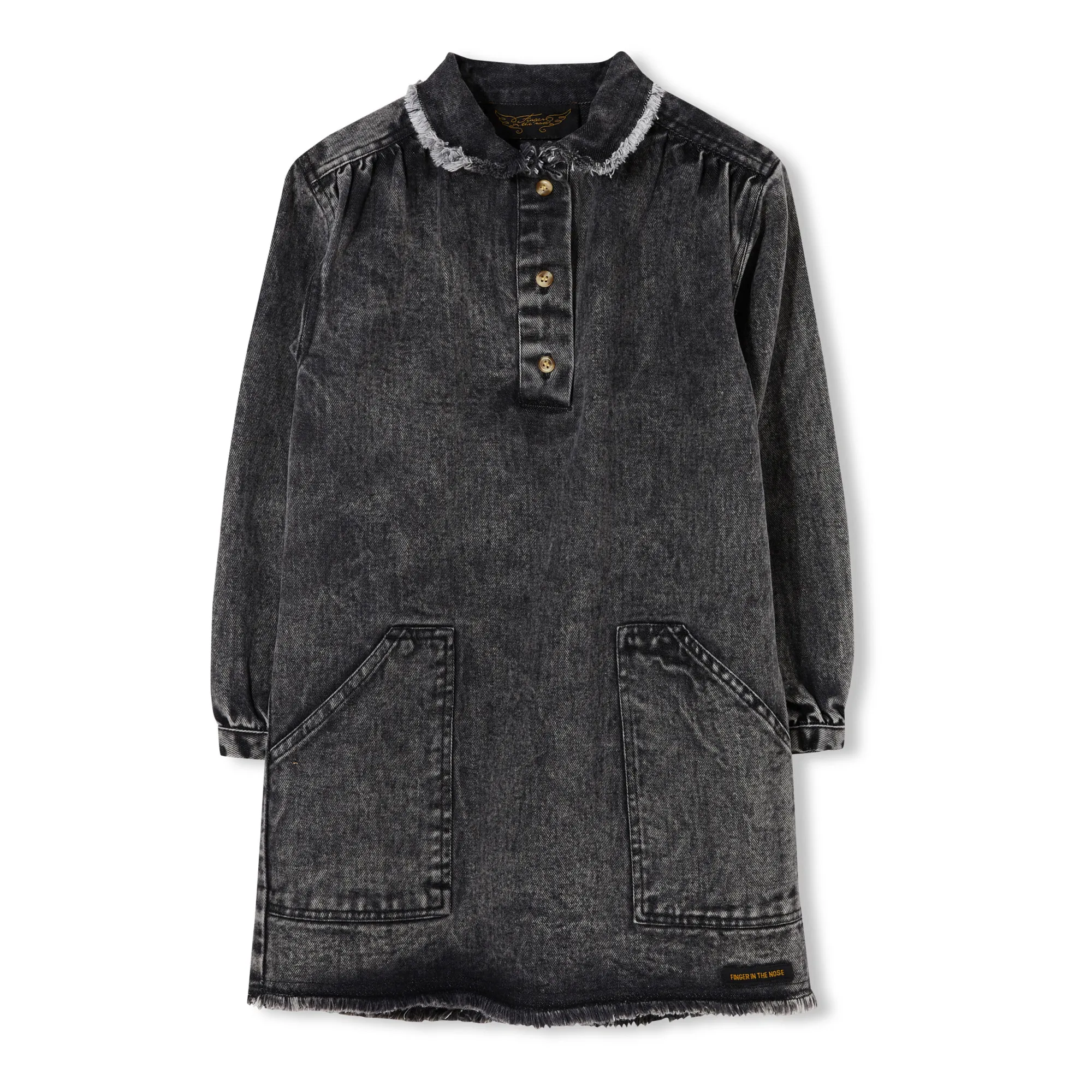 finger in the nose denim dress Finger In The Nose Blue Denim Olga Dress  Ladida