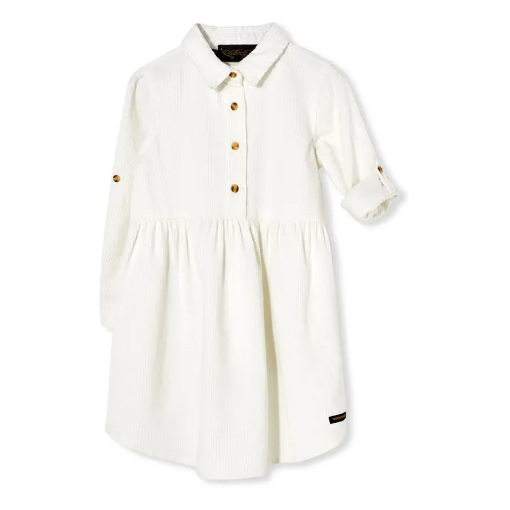 Darlin Velvet Dress | Off white- Product image n°1