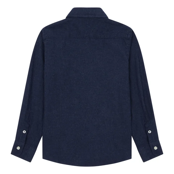 Camisa Paul de franela | Azul Marino- Imagen del producto n°2