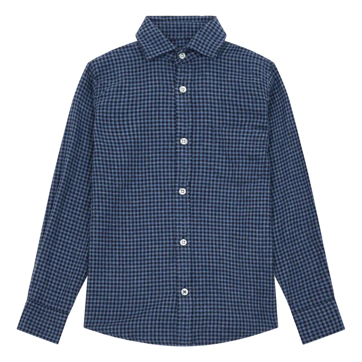 Camisa Gingham de franela | Azul Marino- Imagen del producto n°0
