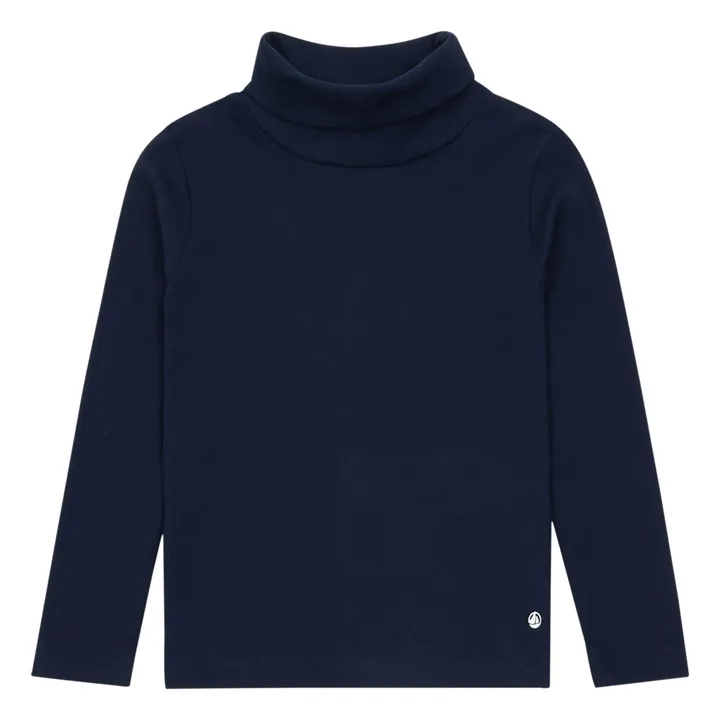 Camiseta de cuello alto | Azul Marino- Imagen del producto n°0