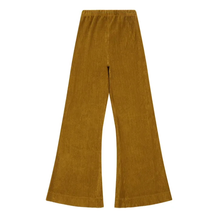 Pantalon Coton Recyclé Flare | Camel- Image produit n°3