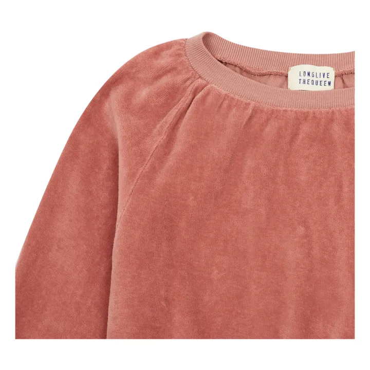 Sweatshirt aus Bio-Baumwolle Velours | Altrosa- Produktbild Nr. 1