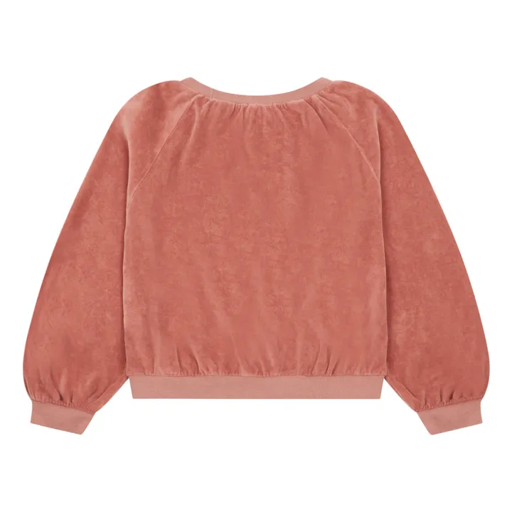 Sweatshirt aus Bio-Baumwolle Velours | Altrosa- Produktbild Nr. 2