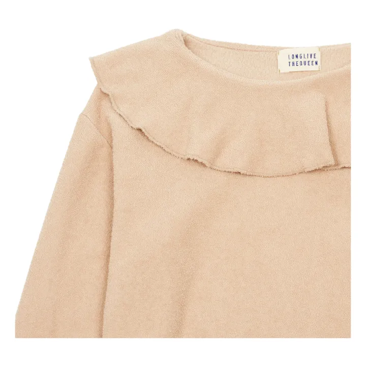 Sweatshirt aus Bio-Baumwolle mit Rüschen | Beige rosé- Produktbild Nr. 2