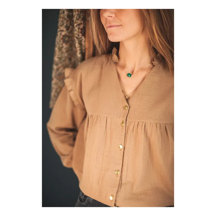 Bluse Zelie -Damenkollektion | Kamelbraun- Produktbild Nr. 3
