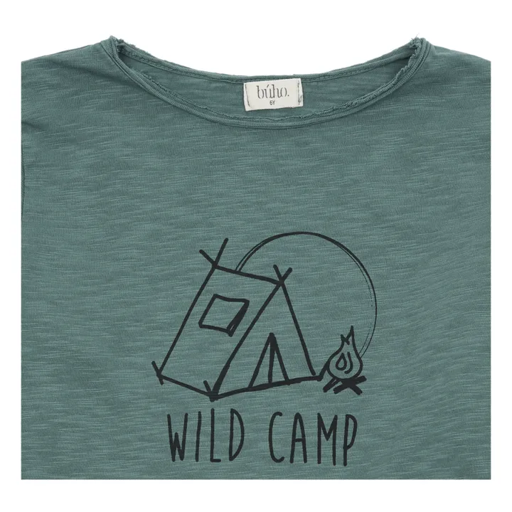 Camp Andy Organic Cotton T-shirt | Blue Green- Product image n°1