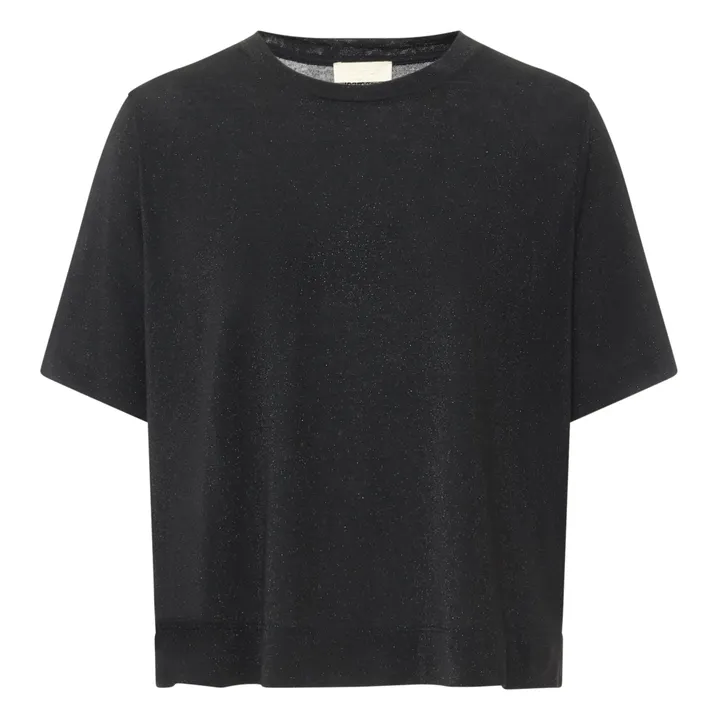 Camiseta Iora de lúrex | Negro- Imagen del producto n°0