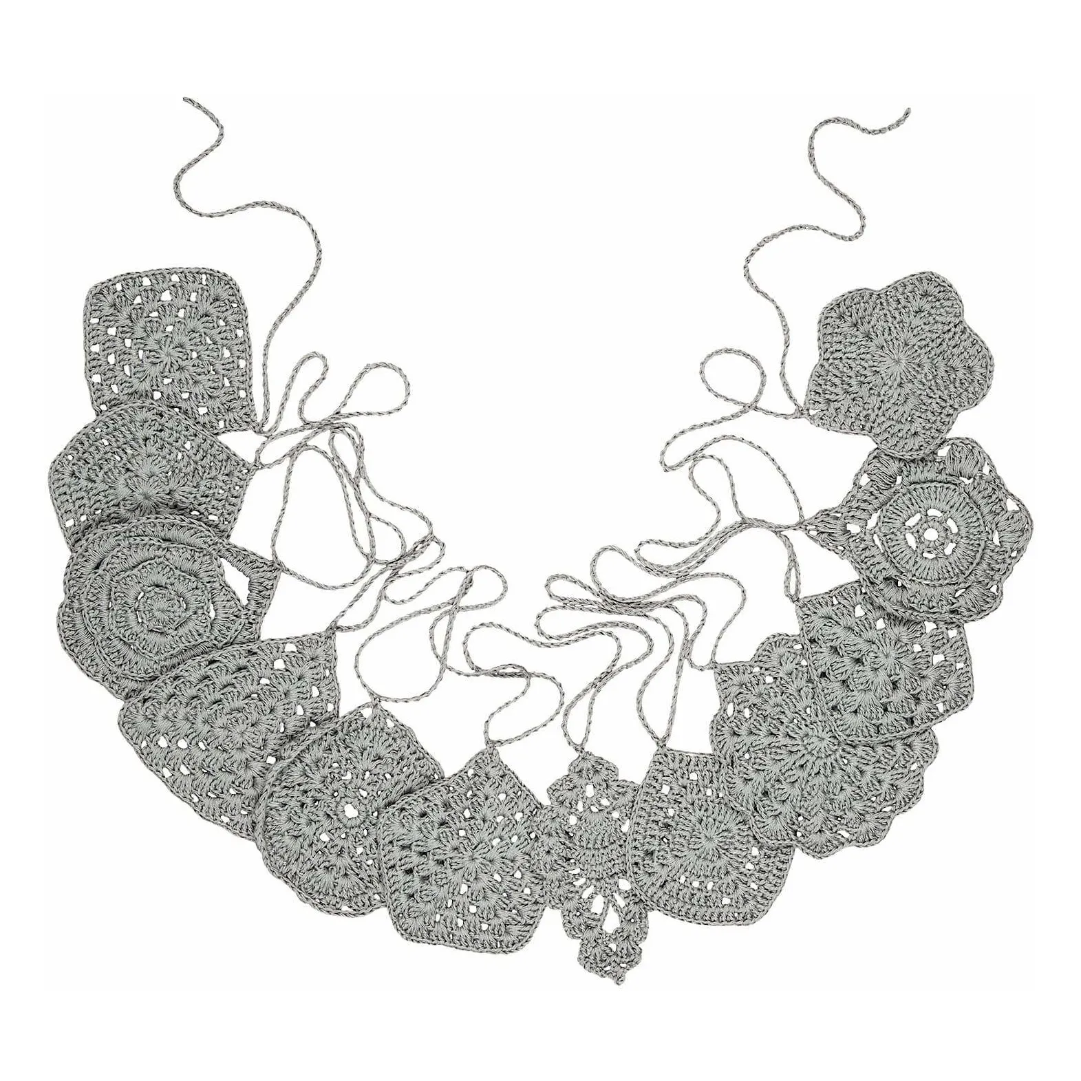 Numero 74 Silver S034 Hand-Crocheted Garland