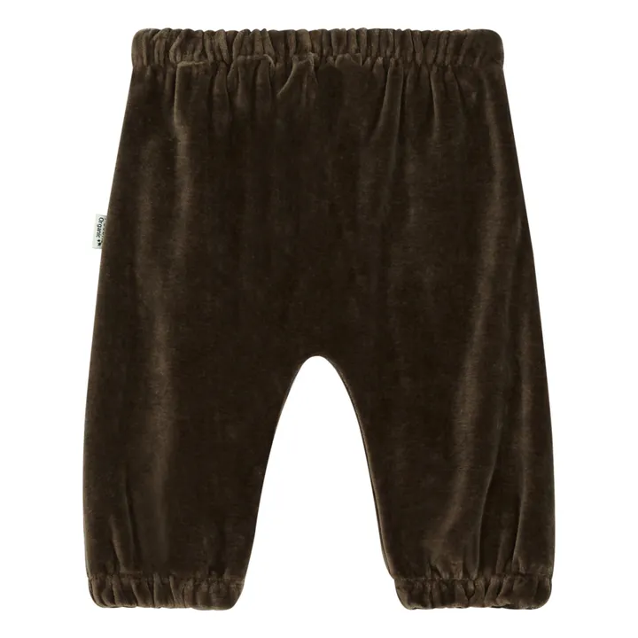 Pantaloni in stile Sarouel Cannelle in velluto di cotone bio | Cioccolato- Immagine del prodotto n°1
