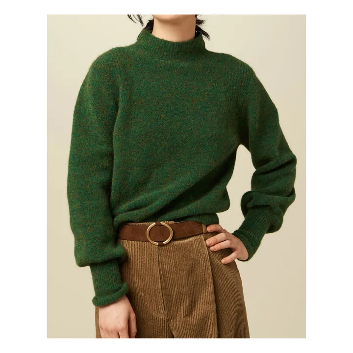 Pull Loli in alpaca e lana | Verde- Immagine del prodotto n°0