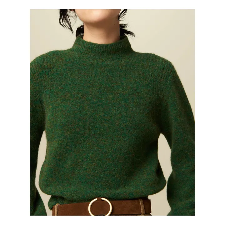 Pull Loli in alpaca e lana | Verde- Immagine del prodotto n°1