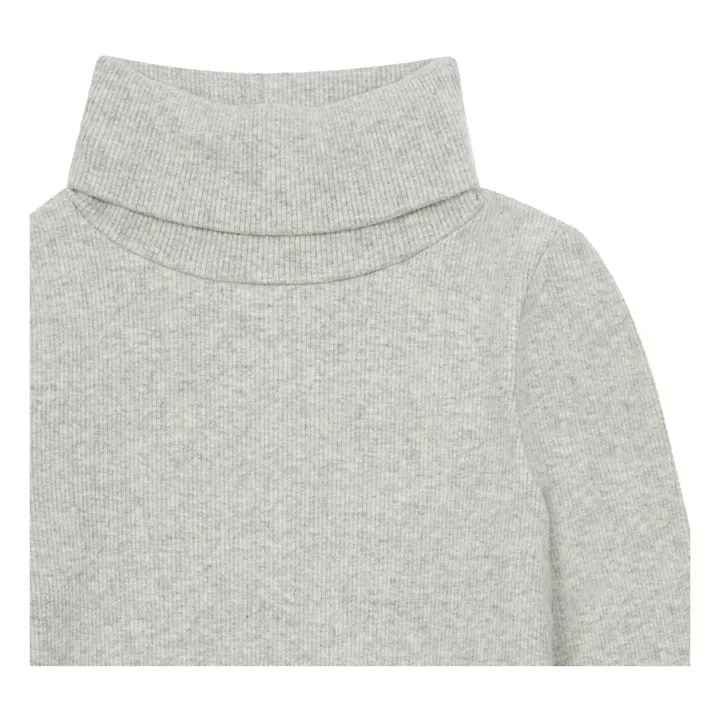 Soft Titou Polo Neck Jumper | Heather grey- Product image n°1