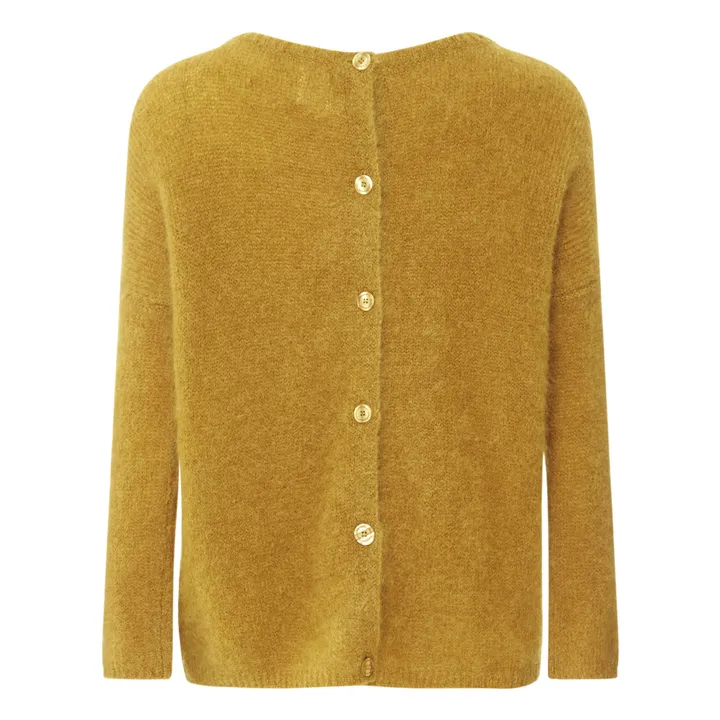 Des petits hauts Dolympe Kid Wool and Mohair Sweater Yellow