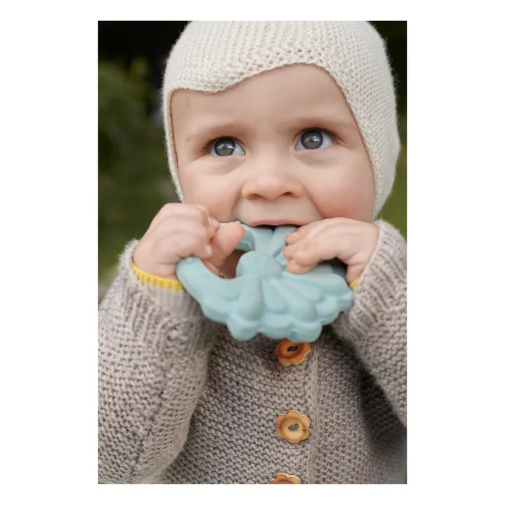 Natural Rubber Teething Ring | Petrol blue- Product image n°1